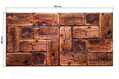 Panele Ścienne 3D PCV Drewno Ciemne OLD WOOD na Arena.pl