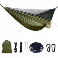 Hamak Turystyczny Z Siatką Na Owady Oddychający Nylonowy Podróżny Huśtawki