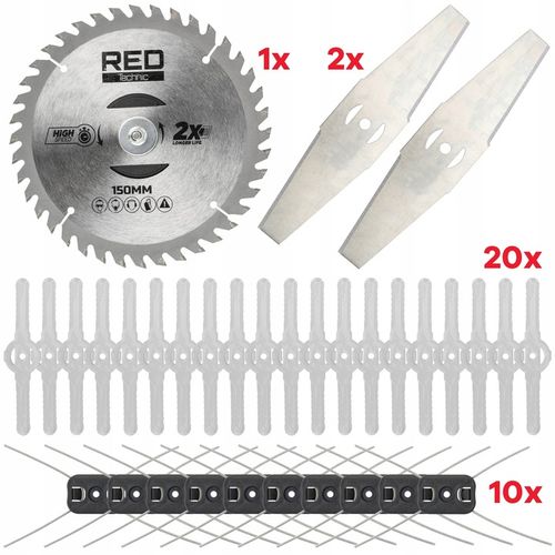 PODKASZARKA AKUMULATOROWA KOSA WYKASZARKA NA KOŁACH RED TECHNIC ZESTAW na Arena.pl