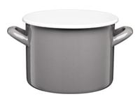 Garnek emaliowany polewany gładki GORDON 20 cm 4,4 l szary biały środek
