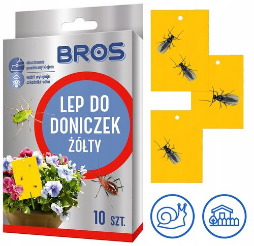 BROS - lep do doniczek żółty 10szt na Arena.pl