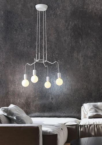 Basso zwis 4x40W E27 biały matowy na Arena.pl