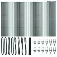 Ogrodzenie z słupkami Zielony 1.2 x 100 m Stal pokryta PCV