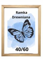 Ramka Duża 40x60 cm Na Zdjęcie Mapę Puzzle Rama Drewniana Sosna