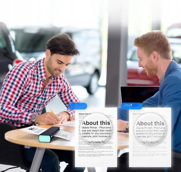 Przenośna termiczna drukarka Phomemo M08F bluetooth do dokumentów A4 tatuaż zdjęcie 3