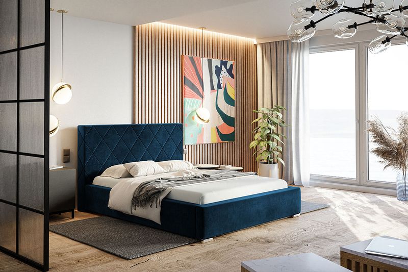 Łóżko tapicerowane 180x200 Royal 7 pojemnik stelaż zdjęcie 9