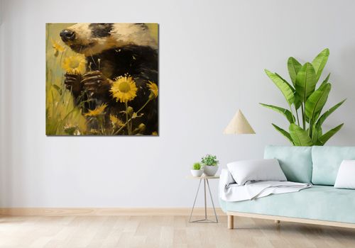 Obraz 100x100cm Łąka w Oczach Borsuka na Arena.pl