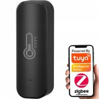 Czujnik Temperatury i Wilgotności Czarny 2x AAA ZigBee TUYA Smart Life