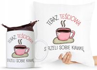 Zestaw Poduszka + Kubek Prezent Dla Teściowej Mamy Z Nadrukiem Ze Zdjęciem