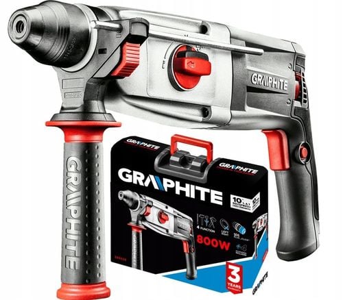 GRAPHITE Młotowiertarka SDS Plus 4 funkcje 800W 3,2J w walizce 58G529 na Arena.pl