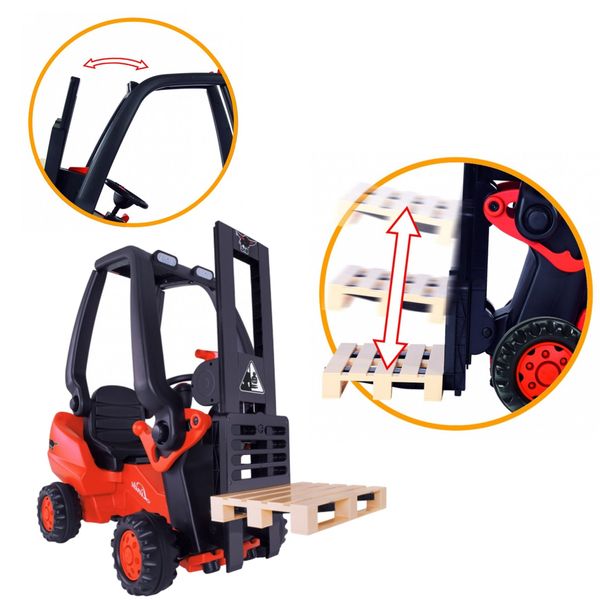 BIG Wózek Widłowy Na Pedały Linde Forklift zdjęcie 5