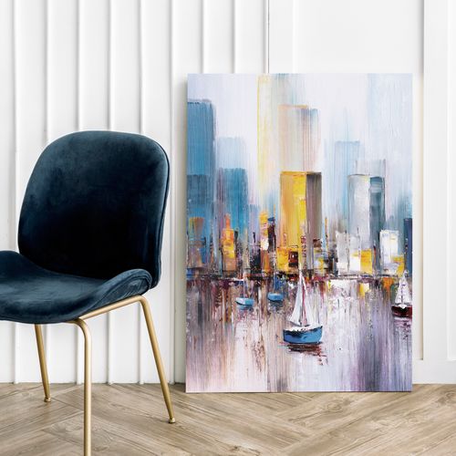 Obraz na płótnie żaglówki jacht abstrakcja 70x100 cm na Arena.pl