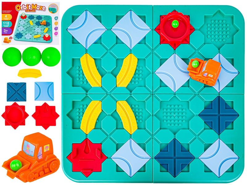 Gra Logiczna, Zbuduj Tor Dla Koparki, Trasa, Przeprawa, Łamigłówka Z Klockami zdjęcie 1