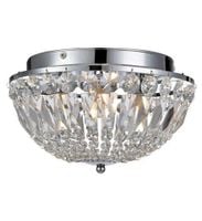 Glamour lampa sufitowa Estelle okrągła do pokoju chrom