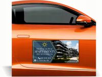Magnes na samochód reklama magnetyczna 60x30 APARTAMENTY DO WYNAJĘCIA