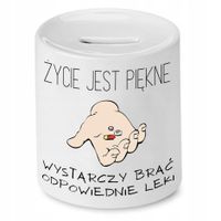 Skarbonka Dla Pielęgniarki Życie Jest Piękne Z Nadrukiem Ze Zdjęciem