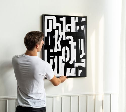 Plakat cyfrowy do wydruku typografia na Arena.pl