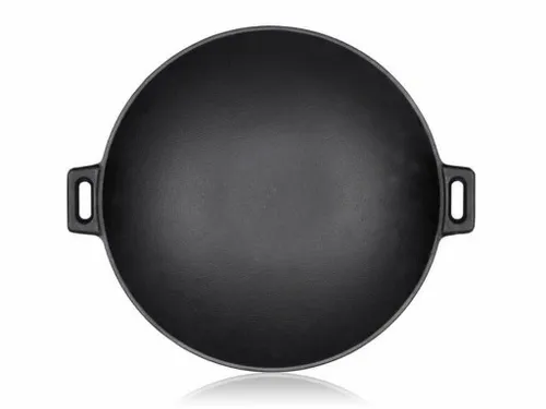 PATELNIA ŻELIWNA WOK Garnek duża ciężka 36,5 cm na Arena.pl