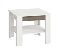 Ława / Stolik Kawowy Mały 67 cm Sosna Śnieżna + Bodega Szara BLINKA ML