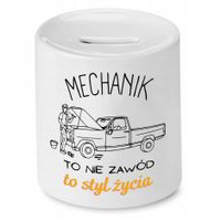 Skarbonka Dla Mechanika To Styl Życia Prezent Z Nadrukiem Ze Zdjęciem