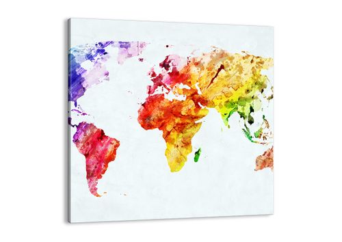 Obraz Na Płótnie - Mapa Kontynent - 60X60 Cm - Ac60X60-2799 na Arena.pl
