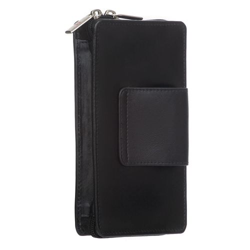 ALBATROSS etui skórzane płaskie na telefon ze szlufką na pasek J010 czarne na Arena.pl