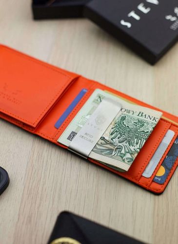 STEVENS Męski Portfel Skórzany Slim 1,5cm Klips RFID Na Karty Drobne Q2 na Arena.pl