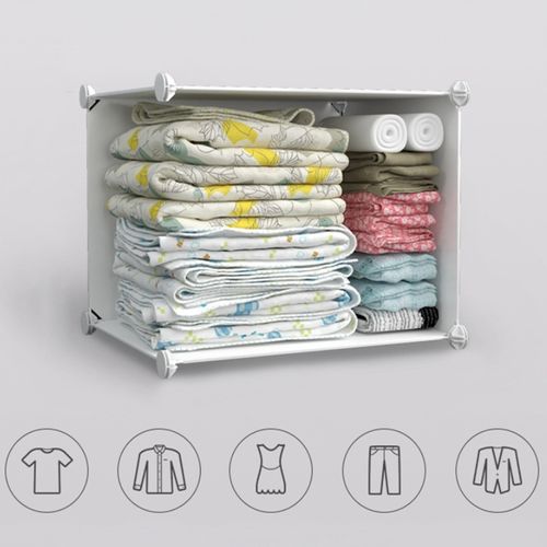 SZAFA MODUŁOWA DLA DZIECI BIAŁA Z MOTYWEM BAJKOWYM DUŻA GARDEROBA 9 PÓŁEK na Arena.pl