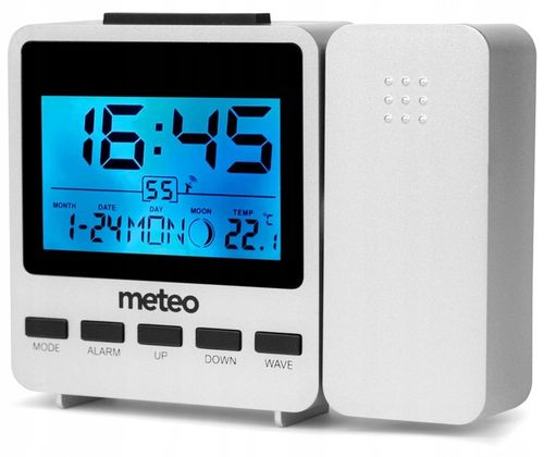 ZEGAR Z PROJEKTOREM TERMOMETR BUDZIK STACJA POGODY DCF na Arena.pl