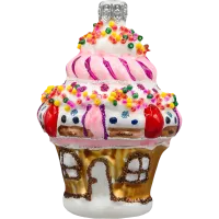 Bombka choinkowa szklana: Babeczkowy Domek