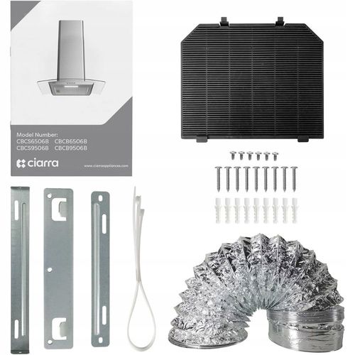 Okap ścienny Ciarra 60 cm 650m³/h CBCB6506B Czarny na Arena.pl