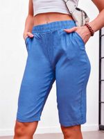 SZORTY spodenki przed kolano mega elastyczne streczowe NIEBIESKIE S/M