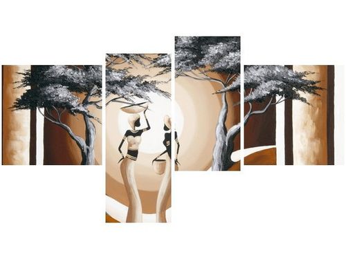 100 55CM OBRAZ 4 ELEM SPACER O ZACHODZIE SŁOŃCA PŁÓTNO DRUK na Arena.pl