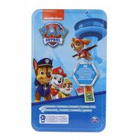 Domino PSI PATROL gra planszowa SZYBKA prosta PREZENTOWA METALOWA PUSZKA