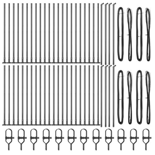Słupek ogrodzeniowy. 52 pcs Srebrny 3.2 x 3.2 x 140 cm Stal na Arena.pl
