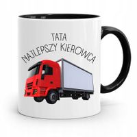 Kubek Czarny Na Dzień Ojca Najlepszy Kierowca Z Nadrukiem Ze Zdjęciem