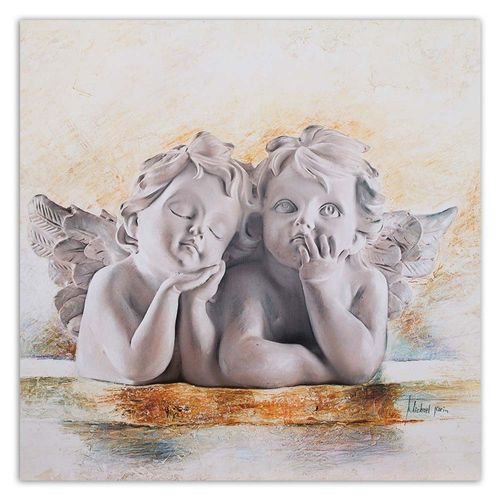 Obraz na płótnie, Dwa młode aniołki 30x30 na Arena.pl