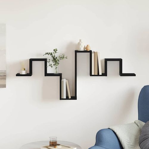 Półka ścienna z półką Czarny dąb 104,5 x 10 x 43 cm na Arena.pl