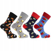 MORAJ Skarpetki Męskie Bawełniane Jedzenie 4-pary 39-42