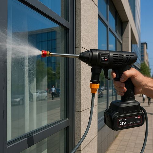 MYJKA CIŚNIENIOWA AKUMULATOROWA DO OKIEN OGRODU KOSTKI 2X AKUMULATOR na Arena.pl