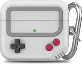 Silikonowe Etui na AirPods 3 Game Console Jasnoszare z Karabińczykiem