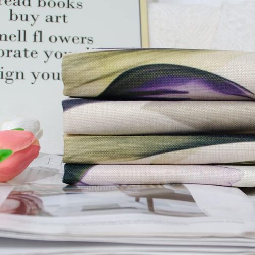 Ruedong Zestaw Lnianych Poszewek na Poduszki Białe 4 szt 45 x 45 cm na Arena.pl