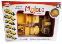 Klocki magnetyczne MalBlo Magnetyczne pojazdy budowlane 9