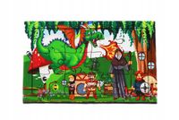 Drewniana kolorowa układanka dla dzieci Zabawka PUZZLE ZWIERZĘTA 12 el