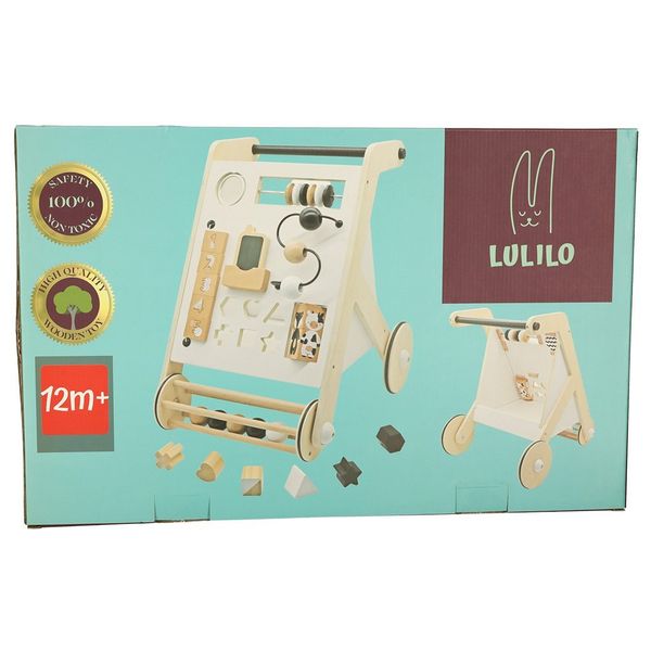 Pchacz drewniany chodzik edukacyjny z sorterem zdjęcie 14