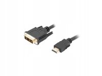 2 x Kabel Lanberg 1.8m DVI-D na HDMI MM Gold FULL-HD 3D miedź ARC