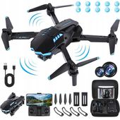MINI DRONE Z PODWÓJNĄ KAMERĄ HD SKŁADANY RC DRONE Z KAMERĄ 1080P DLA DZIECI