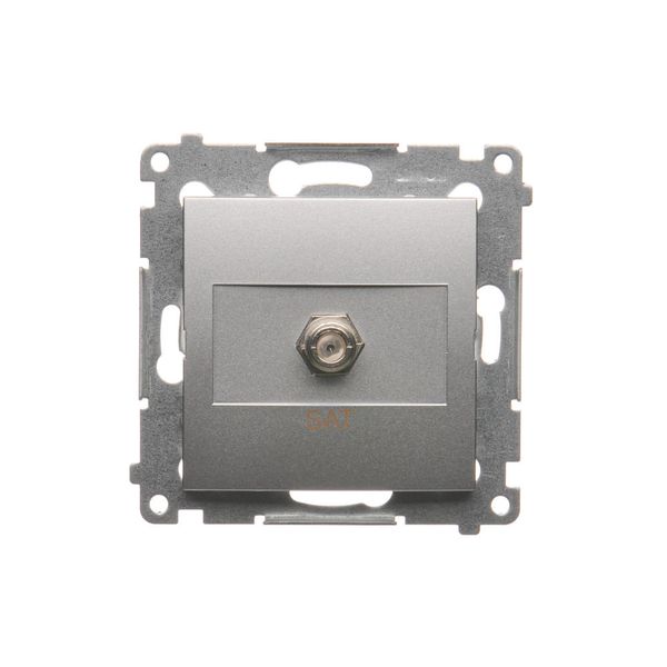 Simon54 Gniazdo satelitarne pojedyńcze DASF1.01/43 srebrny zdjęcie 1