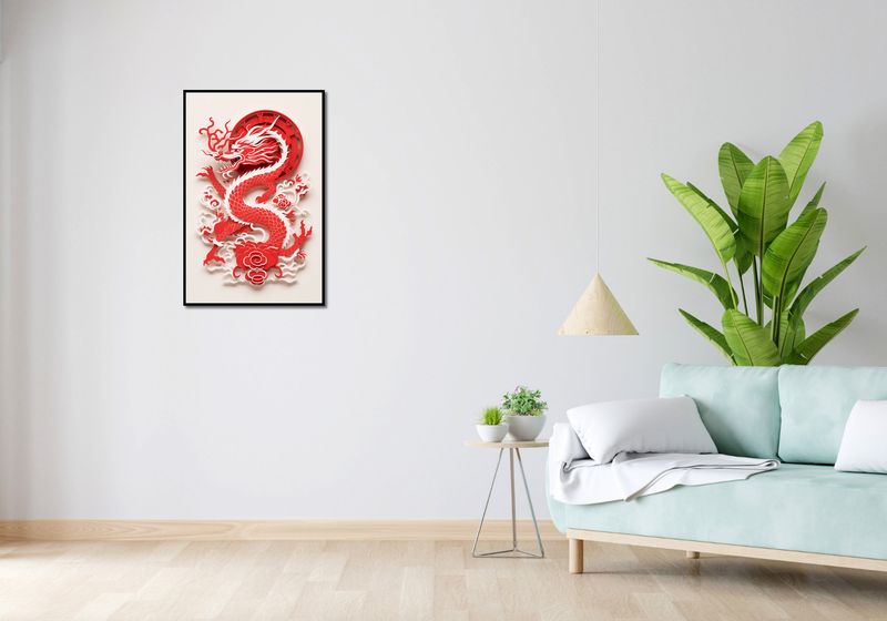 Plakat 53x81cm Czerwony Smok zdjęcie 4