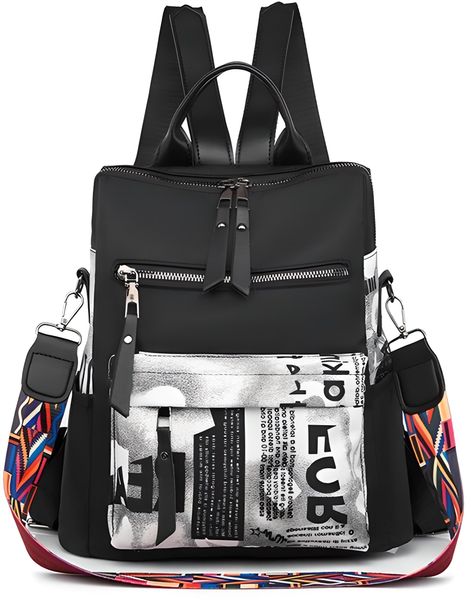 PLECAK DAMSKI MIEJSKI TOREBKA PLECACZEK CZARNY 2W1 zdjęcie 3